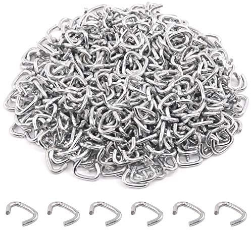 Rustark Lot de 1000 anneaux de porc galvanisés de 9,5 mm pour meubles, clôtures, bagages, balustrades, boîtiers de saucisses, sacs à viande, cordons de serrage
