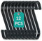 Praknu 12 Ganci Metallici a Forma di S Piatti in Acciaio Inox - Piccoli 8cm - Fino a 25kg di Carico - Gancio a S in Metallo Nero