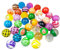 Flummis, 40pcs Flummi 30mm, Gummibälle, Gummiball Kinder, Flummi Gross ideal als Mitgebsel o. Mitbringsel für Kindergeburtstag(Random color)