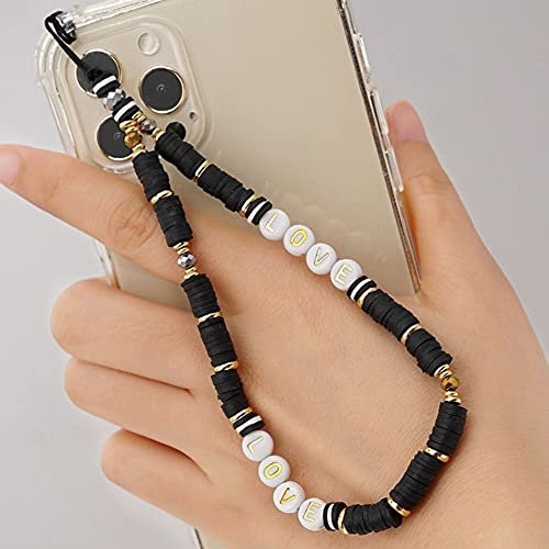 GUODUN Charme de téléphone Corde de poterie Souple Chaîne de téléphone Portable Lanière Anti-Perte Lanière de téléphone Portable Perlée(RT-K210029A)