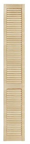 DecoMeister Lamellentüren aus Holz 294x2013 mm Massivholz Lamellentür Holztür Schranktür mit offenen Lamellen für Kleiderschrank Möbelfronten Einzeln