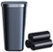 OATSBASF Mini Poubelle de Voiture, Poubelle avec Couvercle, Poubelle de Voiture, Porte-gobelet de Voiture, Livré avec 45 Sacs Poubelle, Convient pour Voitures, Chambres, Bureaux, Cuisines (Noir)