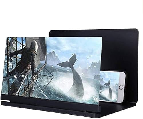 KJKT Phone Screen Magnifier, 10 Inch Foldable Mobile Phone Screen Amplifier, For Movies, Videos, Gaming 3X Magnification Anti-Reflective–Supports All Smartphones