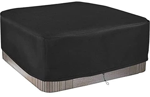 Whirlpool Abdeckung Whirlpool Outdoor aufblasbar SPA Hot Tub Pool, Quadrat Allwetter Garten Whirlpool Abdeckun 420D Oxford-Stoff, Schutz vor Wind UV schützende (220 * 220 * 85 cm)