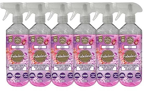 Fabulosa Antibacterial Disinfectant Spray, All Purpose Multi Surface Cleaner, 500ml, 6 pack, Exotic