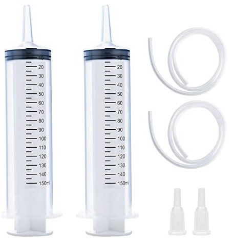 Kunststoff Spritze, 2 Stück 150ML Spritzen Set mit Schlauch für Wissenschaftslabore, Fabriken und Den Täglichen Gebrauch