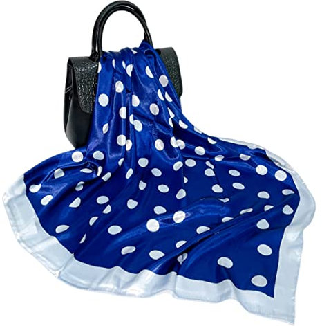 FAIRYGATE Seidenschal Damen Quadratischer Schal 90x90cm Bunten Colour Blocking Künstlerisch Leicht Seidentuch Kopftuch Halstuch Dekorative Bandana Haarschal 28016