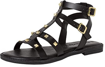 Tamaris Femme Damen 1-1-28110-20 Sandale, Black Gold, 40 EU