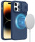 Nillkin Coque pour iPhone 14 Pro Compatible avec Magsafe, CamShield Silicone Soyeux Magnétique Coque avec Protection de la Caméra Cover, Bleu