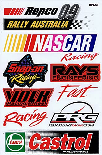 1 Bogen - Sponsoren Sponsor Logo Sticker Motorsport Motocross Auto Tuning Aufkleber Folie 1 Blatt 270 mm x 180 mm wetterfest oder auch für Modellbau