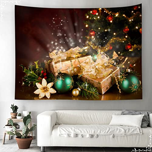 Dsnyu Xmas Wandbehang, Polyester Wandbehang, Bunt Christmas Tapisserie Maßgeschneiderte Größe für Heimdekoration