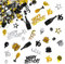 Giftota - Konfetti 16 Geburtstag Deko - 16. Geburtstag Deko - Konfetti (Gold Schwarz) - Partydekoration Geburtstag 16 - Konfetti-Dekoration für Jubiläen, Geburtstage, Partys