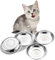 VENTION Gamelles Inoxydable de Base pour Chat 320ml, Gamelles de Nourriture Peu Profondes Chat 14,6cm, Soulager la Fatigue des Moustaches, Ensemble de 4 Bol de Remplacement pour Mangeoire à Surélevée