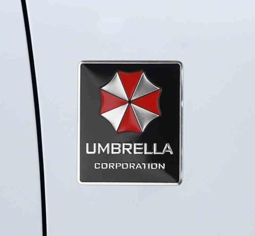 Aluminium Umbrella Resident Evil Emblem Abzeichen Auto Badge Aufkleber schwarz