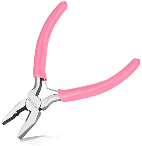 LEONTOOL 5 Inch Mini Lineman's Pliers with Spring Loaded Serrated Jaw and Side Cutter, Ideal for Jewelry Making and DIY Handicrafts