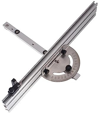 Baoblaze Präzisions-Gehrungslehrensystem für Tischsägen mit Gehrungsanschlag, 120°-Winkelanschläge, verstellbar für Tischkreissäge, Bandsäge, Frästisch, 415mm