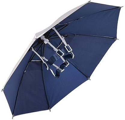 YUSSEQDD Funktioneller Regenschirmhut als Sonnenschutz und Schutz bei Outdoor Abenteuern. Leichter Angelschirm aus Stoff