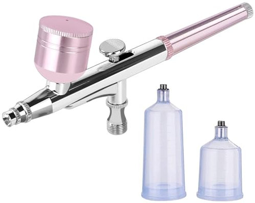 Vanwoke Airbrush Kit,Multifunktions Airbrush Set,Tragbares Handheld Pistole Spritzpistole Set 30PSI mit der Düse 0,3 mm für Modellbau Färbung, Malen, Tattoo, Nail Art, Mode, Make up, Kuchendekoration