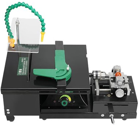 Mini Table Saw Rock Lapidary Polisher Bench Buffer Machine DIY Lathe Tools 1000-11019r/min with Flexible Shaft for Jewelry