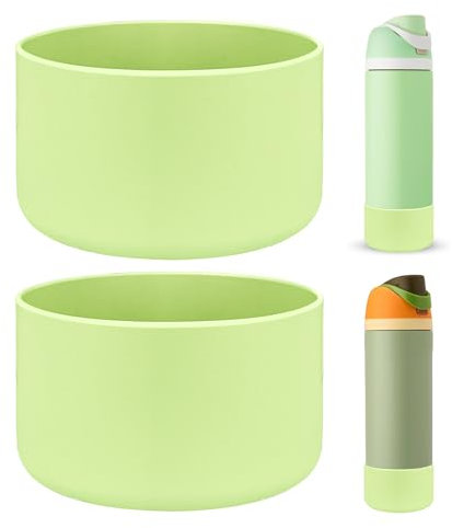 HEYSKAY 2pcs Protective Flask Silicone Boot Base for Stanley Quencher Adventure 40oz & Stanley IceFlow 20oz 30oz Tumbler, and Compatible with 12-24oz Hydro Sport Water Bottles,Yeti and More