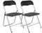 THE SECRET HOME - Pack de 1, 2, 4 y 6 Sillas Plegables Acolchadas - Asiento Auxiliar para el Hogar - Ideal para Cocina, Comedor, Salón, Dormitorio - 44 x 46 x 79 cm (2, Negro)