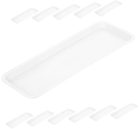 GAROZATION 12piezas Bandejas Rectangulares para Macetas Plato De Drenaje De Plástico Reutilizable para Jardinería y Decoración del Hogar para Plantas Macetas Cerámicas Plástico