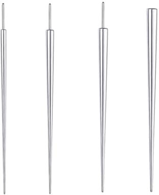 HQRKOTM 4 Pcs Nadel Stechen Set Taper Insertion Chirurgenstahl 16G für Ohr/Nase/Lippe/Bauch/Nippel/Zunge Piercing Tool Body Stretching Kit Assistant Tool