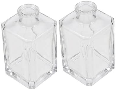Yardenfun 2pcs Empty Aromatherapy Bottles Glass Diffuser Bottles for Essential Oils Refillable Aroma Suitable for Home Decor and Car Aromatherapy