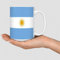 Wodevor Taza de café de Argentina de 15 onzas, recuerdo de la bandera de la ciudad, taza de té personalizada, regalo para mamá de hija, hijo, niños, cerámica, color blanco