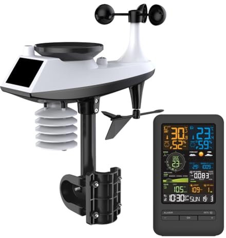 Correa Tuya Estación Meteorológica Alarma WiFi Digital Velocidad del Viento Dirección Lluvia Índice de Luz Calidad del Aire Temperatura Medidor de Humedad