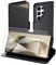 Aiziki Coque pour Samsung Galaxy S25 Ultra 5G, Flip Case+1 Verre trempé， Etui Protection Housse Premium en Cuir PU, [Pochette de Portefeuille] [Fermeture Magnétique] [Etui à Rabat]- Noir