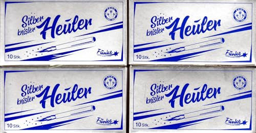 vama 40er Funke Luftheuler Silberheuler Pfeifffontäne Schreihals Luftpfeifer mit Fontäne für Outdoor (Silber)