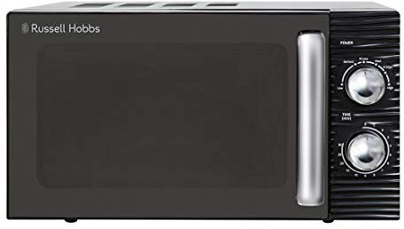 Russell Hobbs - RHM1731B-EU - Micro-ondes Manuel Solo Inspire de 17L et 700W, Noir, avec 5 Niveaux de Puissance, Minuterie, Fonction Décongélation, Facile à Nettoyer