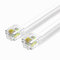 TECHZOCO RJ11-Telefonkabel, ADSL-Telefonkabel, Modularkabel 6P4C, Western-Kabel, RJ11-Kabel, Telefonkabel, 6P4C-Kabel, geeignet für DSL / VDSL / ISDN Internet, Weiß, 10 Meter