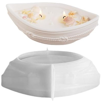 Hugsweet Moldes para recipientes de resina de cuenco ovalado,Moldes de resina para hacer velas | Moldes de resina reutilizables,Moldes para hacer velas, diseño y fácil de liberar para