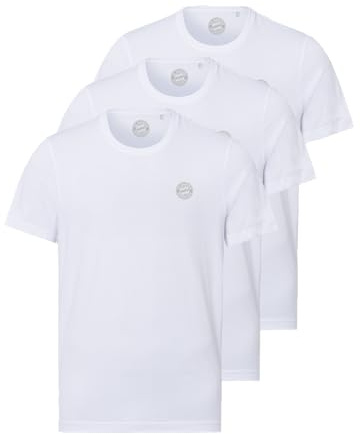 FC Bayern München I T-Shirt Basic 3er Set I Unisex I Weiß