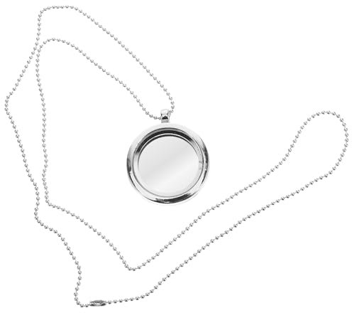 DEARMAMY Runde Bilderrahmenanhängerablage Aus Metall Für Schmuckherstellung Diy-projekte Halsketten-anfertigung Praktische Und Vielseitige Ablage Für Bilderrahmen-charms