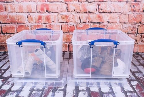 2X Really Useful Storage Box 42 Litre Clear
