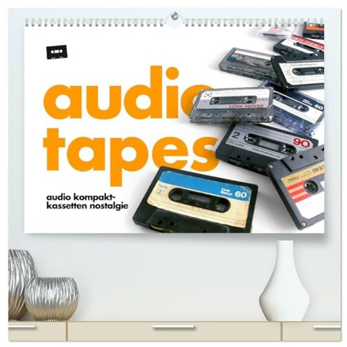 Audio Tapes (hochwertiger Premium Wandkalender 2026 DIN A2 quer), Kunstdruck in Hochglanz: Audio Kompakt-Kassetten Nostalgie (CALVENDO Kunst)