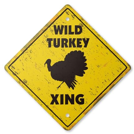 Schild Wild Truthahn, Vintage-Stil, Xing, Kunststoff, rustikal, Bauernhof, Geflügel, Jagd, ca