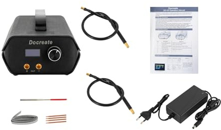 Punktschweißmaschine Kompakte 120W 230×140×71 mm Punktschweißgerät mit LCD Display & Doppelimpuls Farad-Kondensator Punktschweißmaschine für DIY Akku-Reparatur