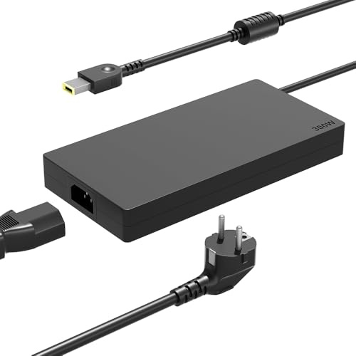 HSXIRQA 300W Charger Compatible with Lenovo Legion Pro/Slim 5 7 5i 7i 9i 5P C7 S7 15 16 17 Inch 16IAX10H 16IRX9 16ITHg6 16IAX7 R7000P R9000P R9000K Y9000K Y9000X Laptop Power Supply Adapter