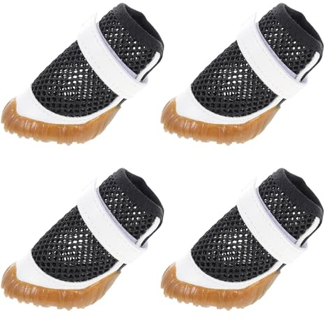 GLEAVI Hundeschuhe 4 Stück-Pack Atmungsaktive aus Mesh, für Sommer