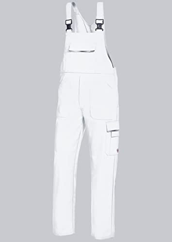 BP 1604-559-21-64n Latzhose, Stretch-Hosenträger mit Clipbefestigungen, 245,00 g/m² Stoffmischung, weiß, 64n