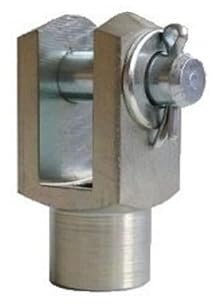 1 Stück - Gabelkopf - 10x20 - M10 mit Splintbolzen - DIN71752 - verzinkt