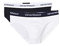 Emporio Armani Uomo 2-Pack Brief Essential Core Logoband Slip, Bianco Blu, S