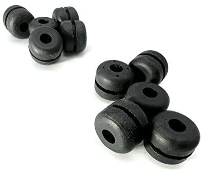 eXODA Kabeltülle offen Gummitülle Kabeldurchführung 4,5mm für 1 mm² Kabel 10 Stück - Schwarz