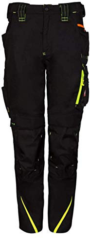 Engelbert Strauss 65511 Hose e.s.motion 2020, Qualitative Arbeitskleidung, Mehrfarbig (Schwarz/Gelb), 44
