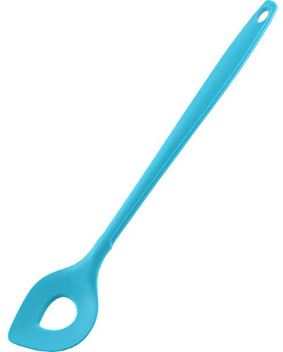 Kochblume Backlöffel | Premium-Silikon & BPA frei| Hitzebeständig | Spülmaschinenfest | 30cm | Farbe: türkis