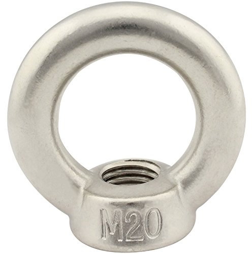 Ringmuttern (gegossen und poliert) - M20 - (4 Stück) - ähnl. DIN 582 - aus rostfreiem Edelstahl A2 (V2A) - Ösenmuttern SC582 | SC-Normteile®
